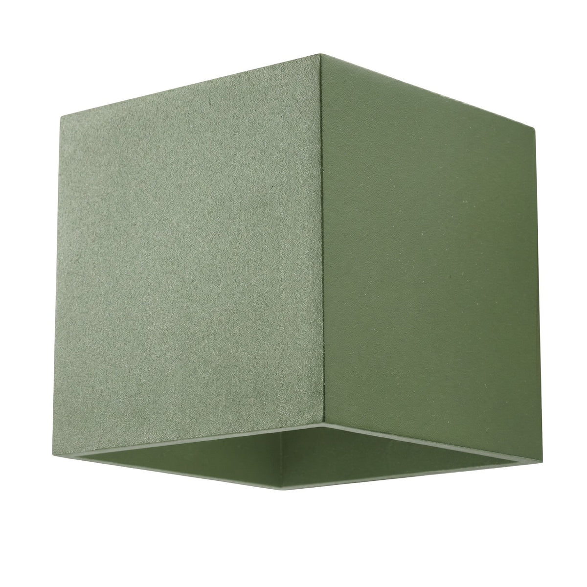 Applique Quad cube 10 cm G9, finition laque vert olive