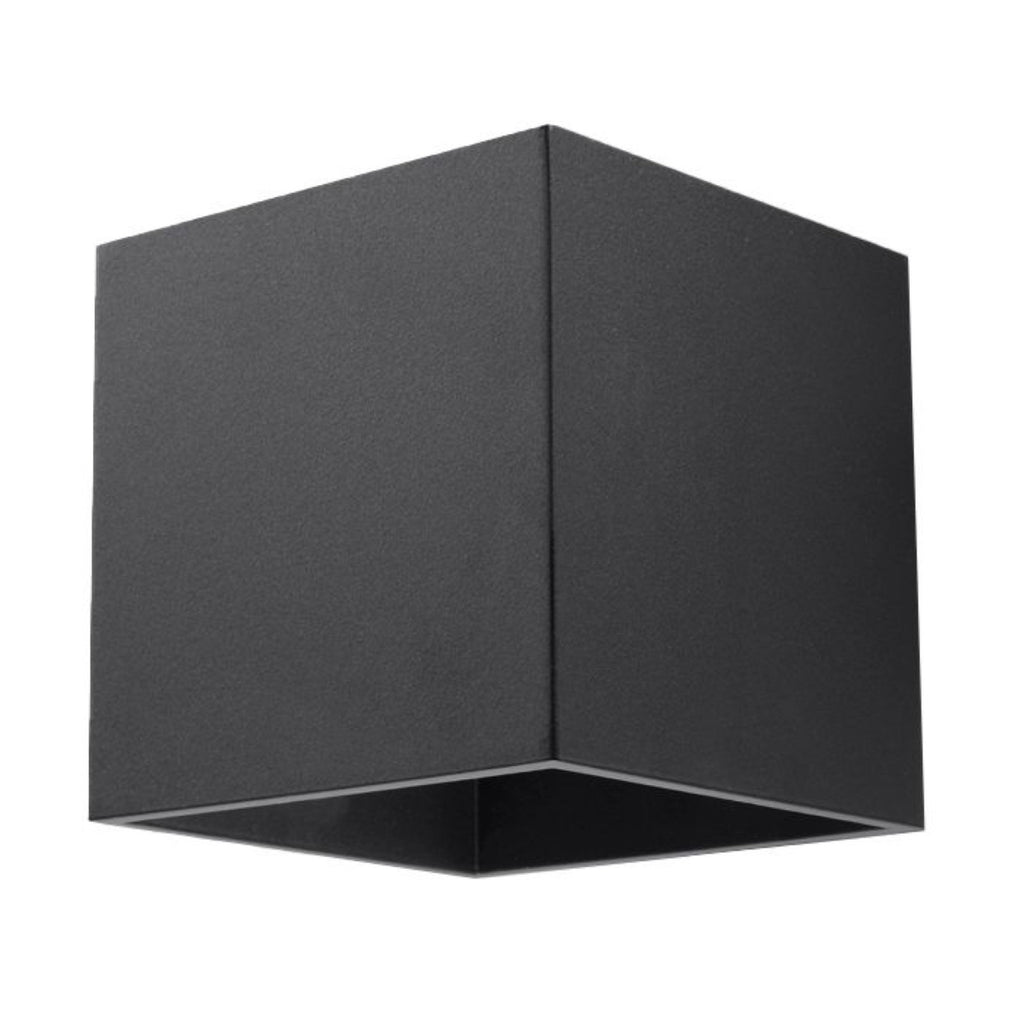 Applique murale Quad 1 aluminium noir