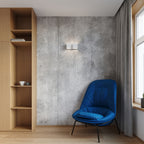 Applique murale Quad 2 en aluminium blanc, deux cubes dans une pièce moderne