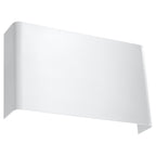 Applique murale Copertura capot rectangulaire en acier blanc aux angles arrondis vue de trois quarts