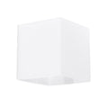 Applique murale Rico en verre opale blanc, forme cubique