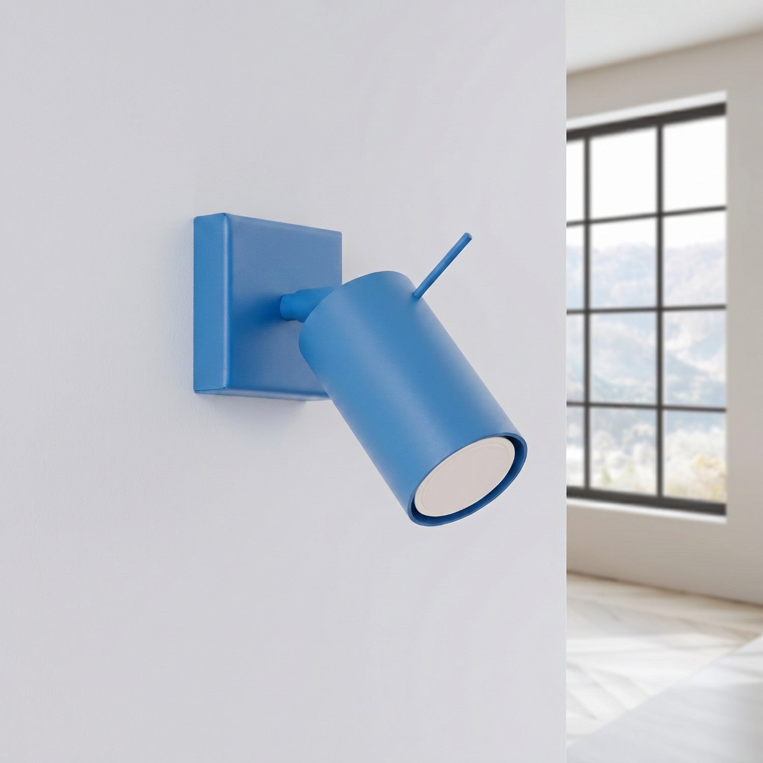Applique murale Ring acier bleu azur GU10, vue 2
