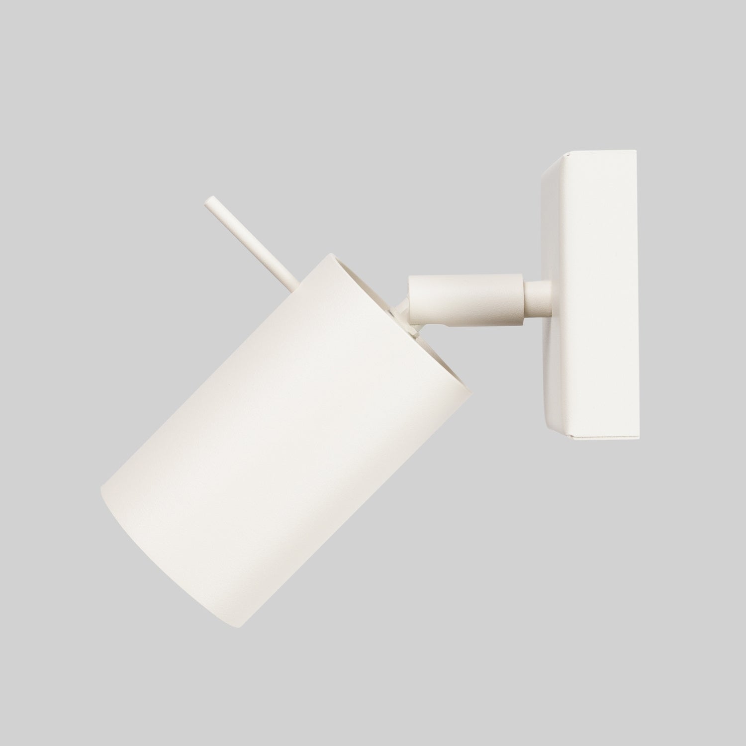 Applique murale Ring acier beige GU10, gros plan allumé