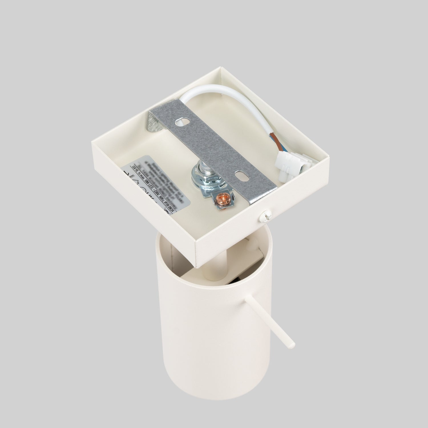 Applique murale Ring acier beige GU10, détail