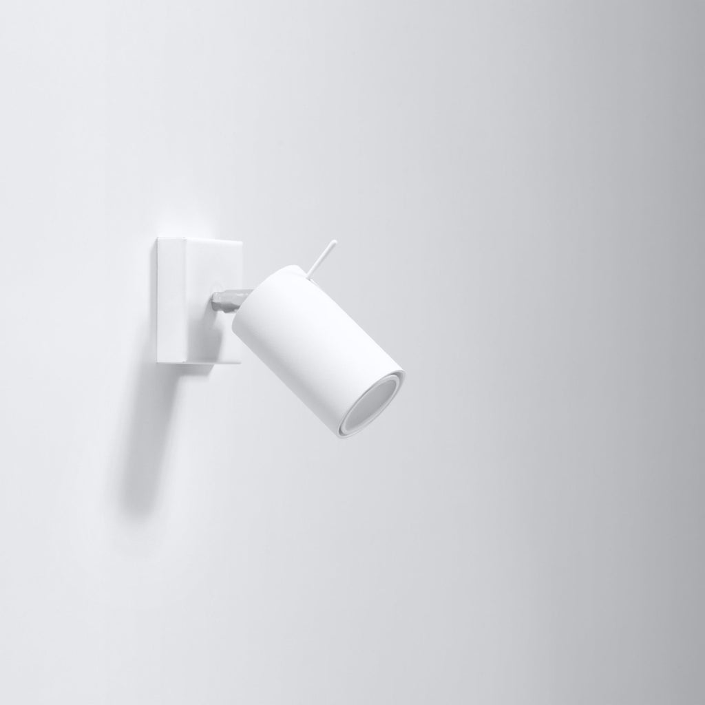 Applique murale Ring acier blanc vue de profil