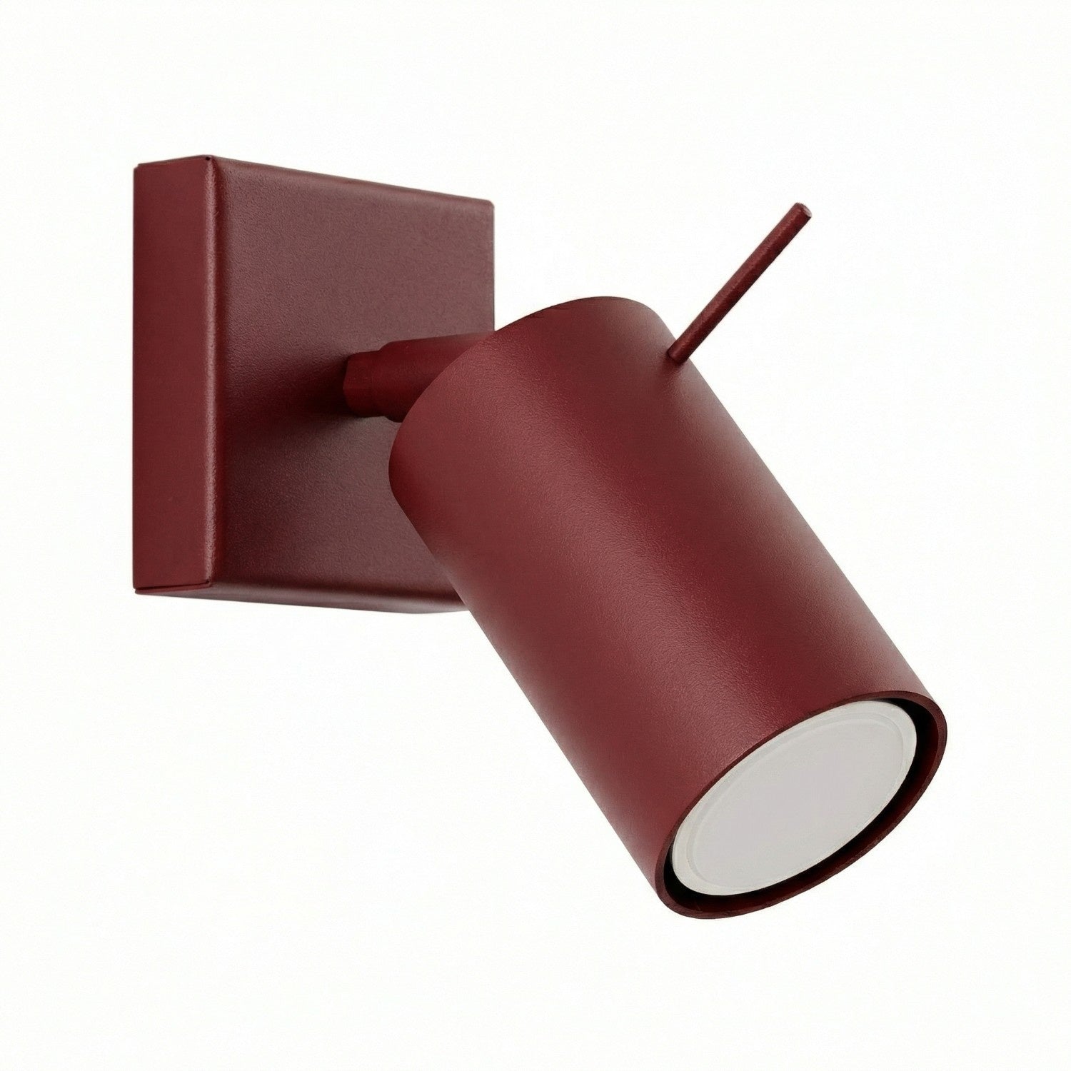 Applique murale Ring acier bordeaux GU10