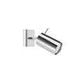 Applique murale Ring en acier chromé, spot tube orientable, vue de face