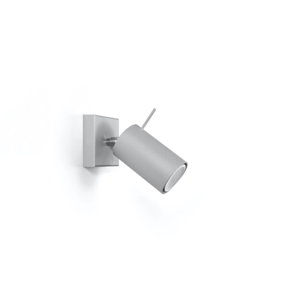Applique murale Ring acier gris vue de profil