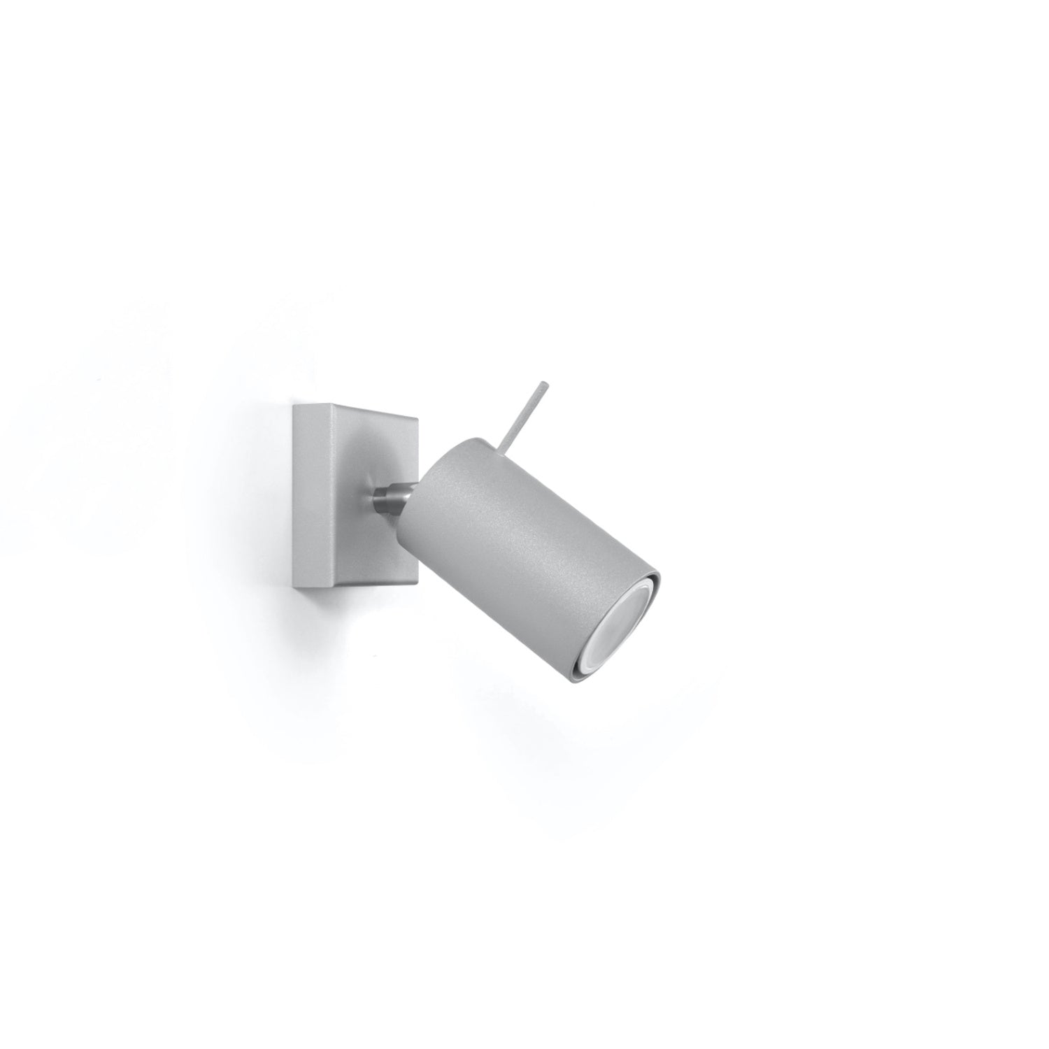 Applique murale Ring acier gris vue de profil