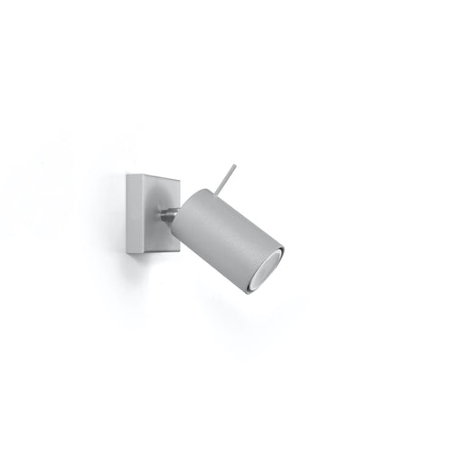 Applique murale Ring acier gris vue de profil