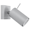 Applique murale Ring, spot orientable en acier gris