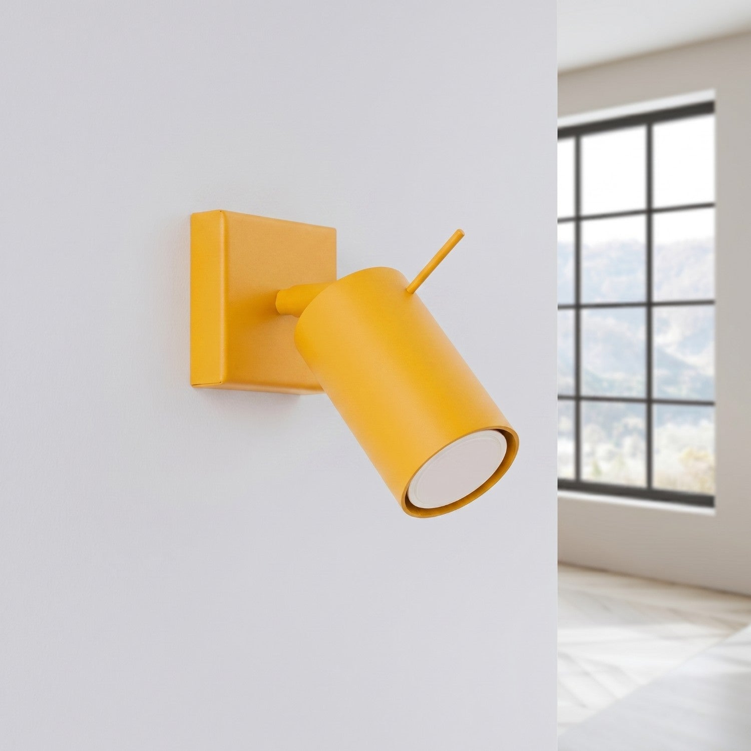 Applique murale Ring acier jaune GU10, vue 2