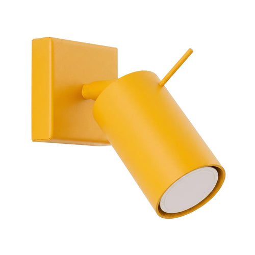 Applique murale Ring acier jaune GU10