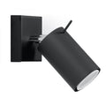 Applique murale Ring, spot orientable en acier noir