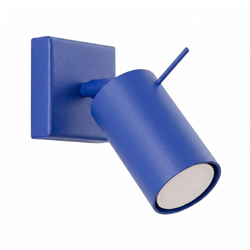 Applique murale Ring acier bleu outremer GU10