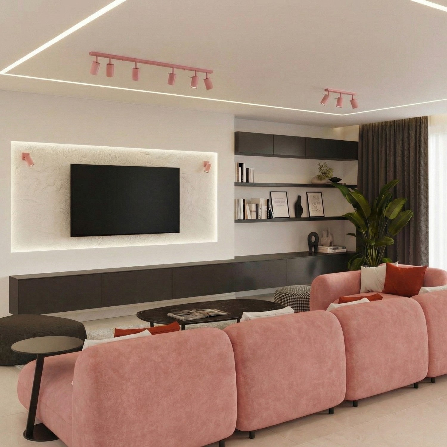 Applique murale Ring acier rose GU10, vue 14
