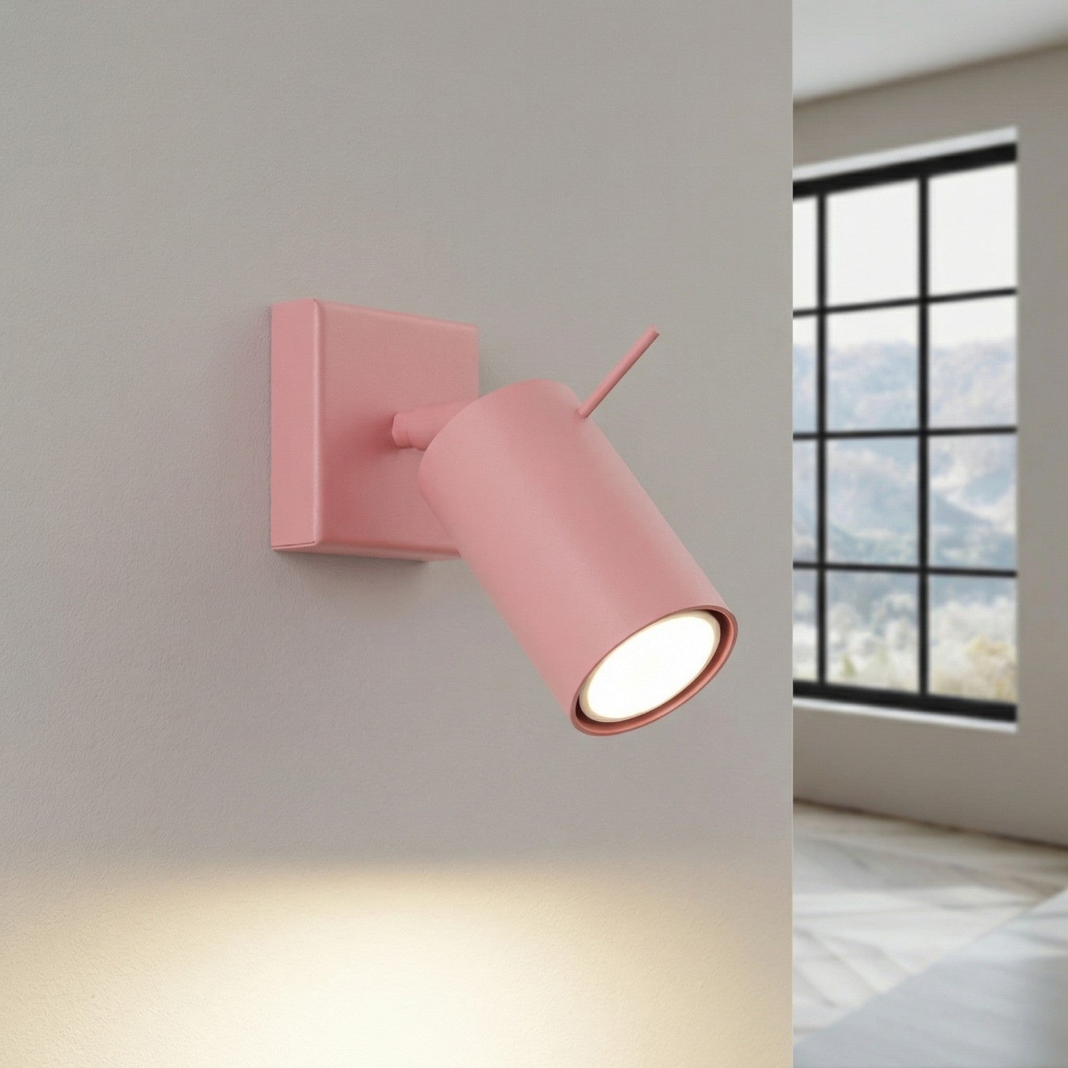 Applique murale Ring acier rose GU10, vue 3