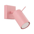 Applique murale Ring acier rose GU10