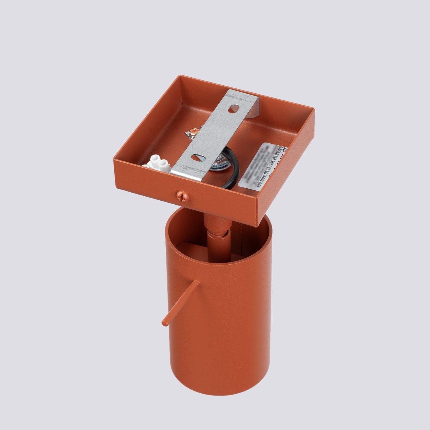 Applique murale Ring acier rouge ocre GU10 dans un intérieur
