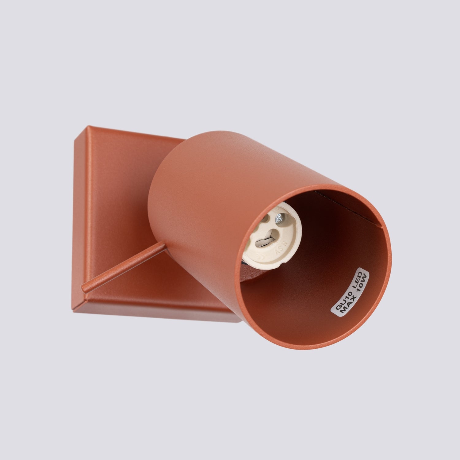 Applique murale Ring acier rouge ocre GU10, détail