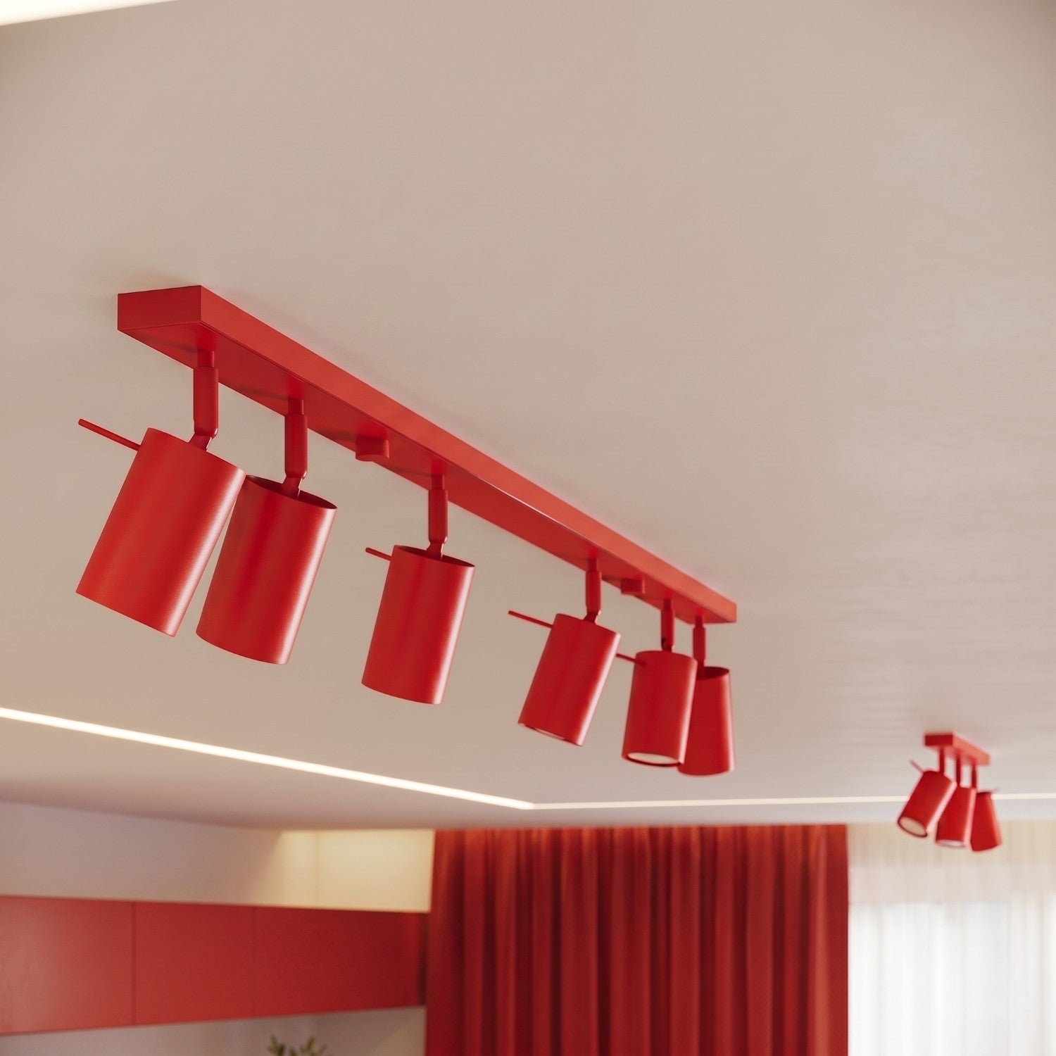 Applique murale Ring acier rouge GU10, vue 15