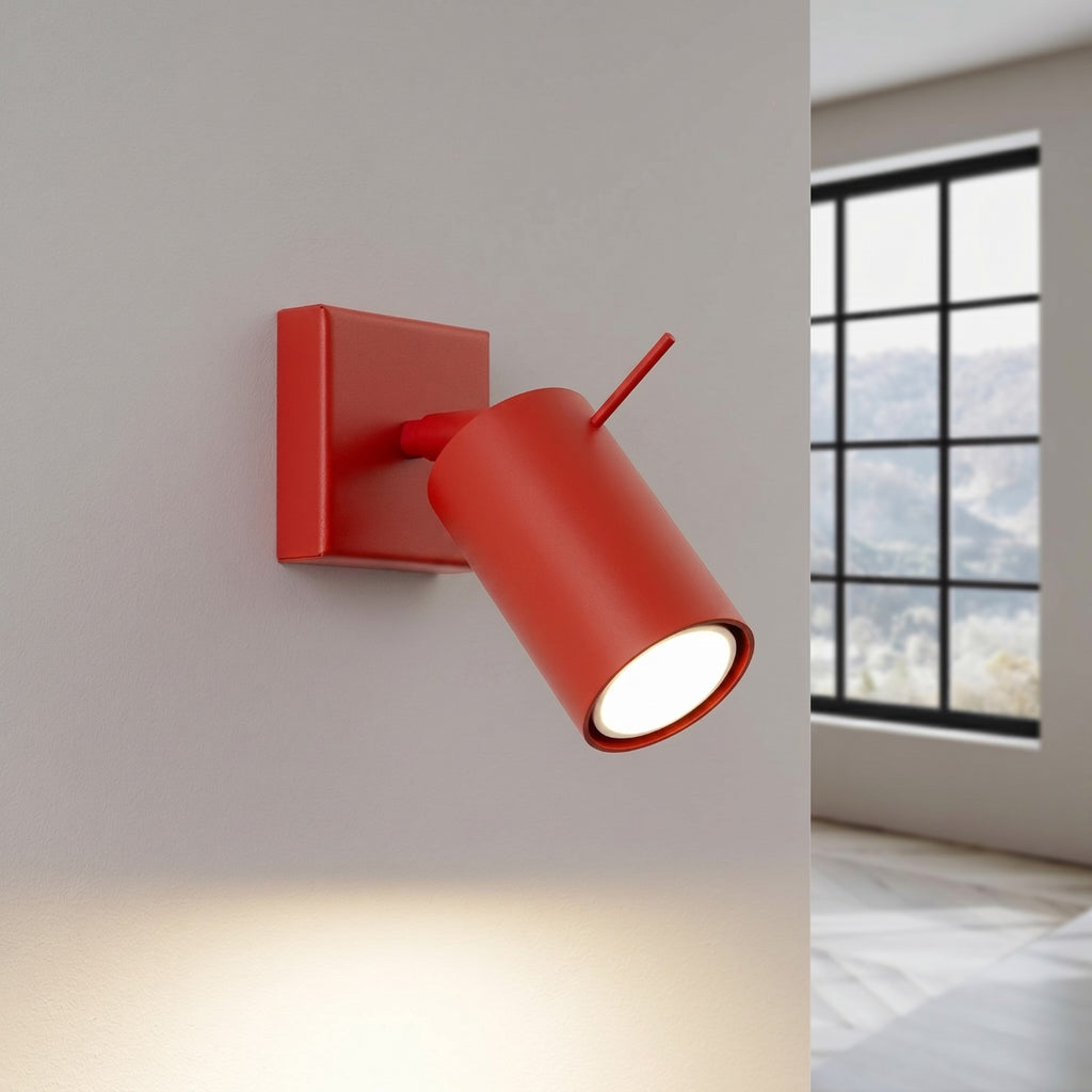 Applique murale Ring acier rouge GU10, vue 3