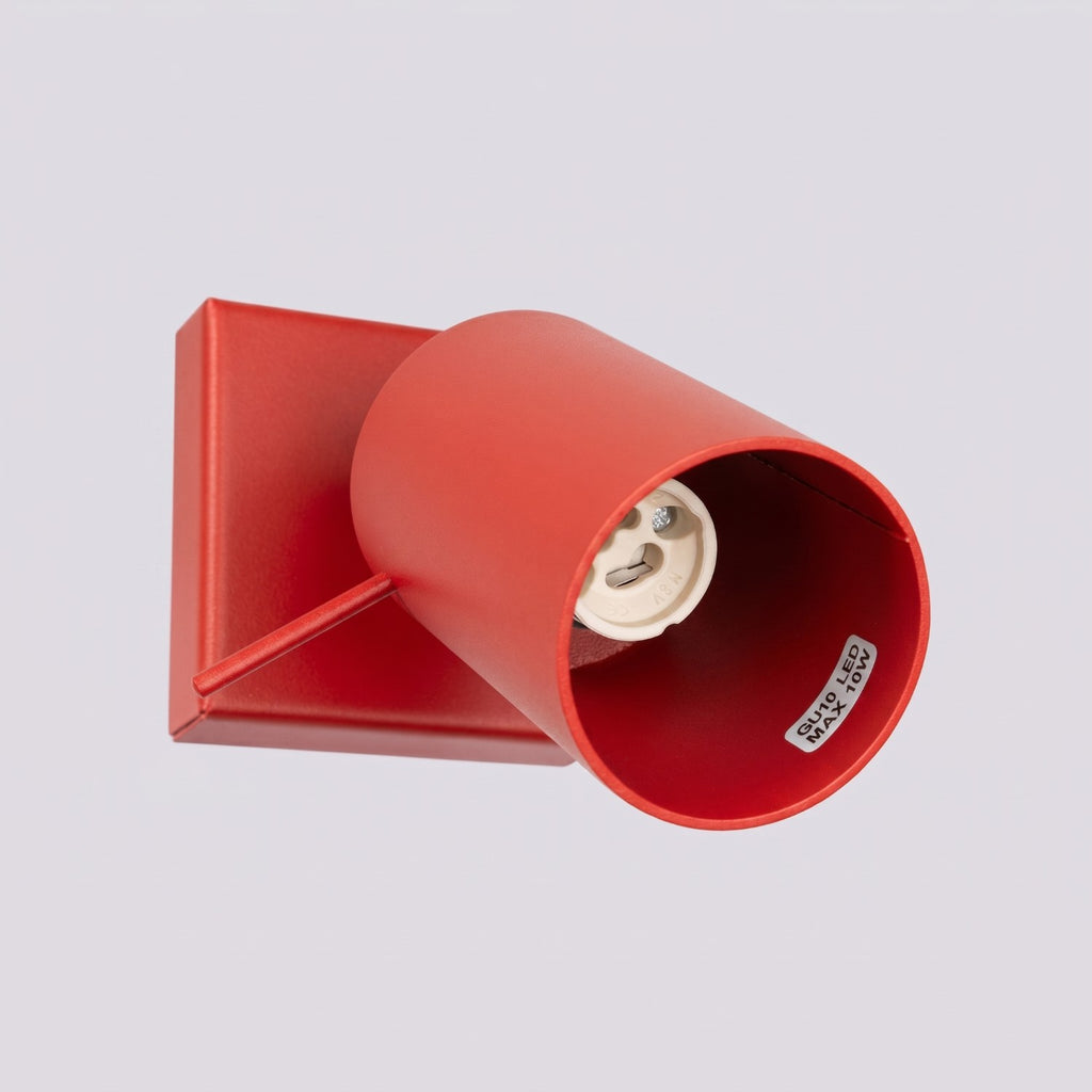 Applique murale Ring acier rouge GU10, vue 4