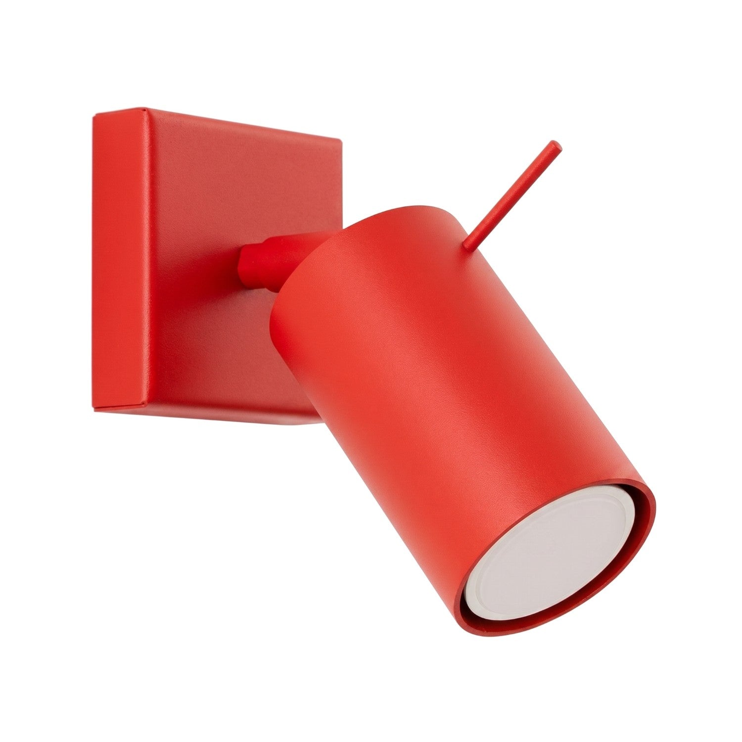 Applique murale Ring acier rouge GU10