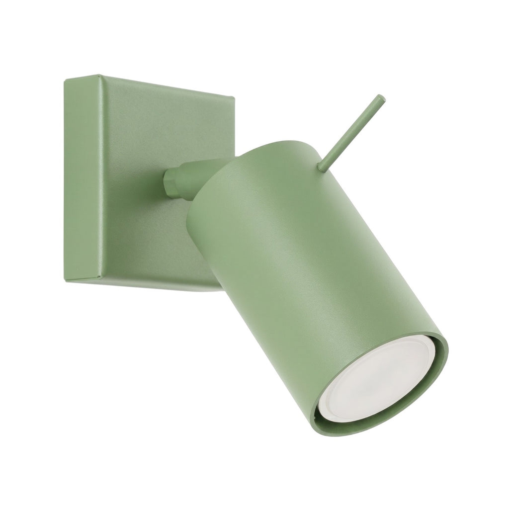 Applique murale Ring acier vert sauge GU10