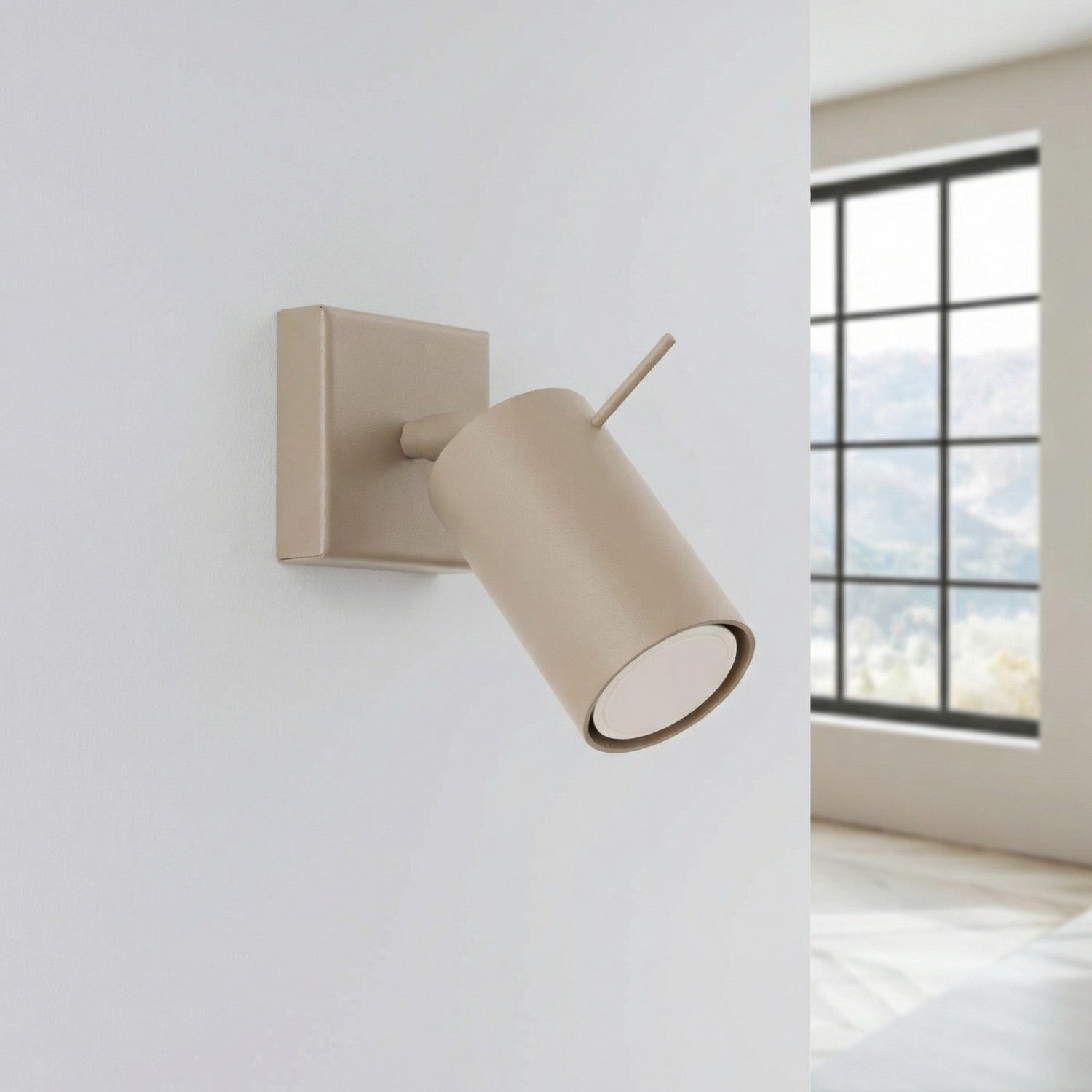 Applique murale Ring acier taupe GU10, vue 2