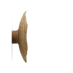 Applique murale Sahara Glow 60 cm vue de profil avec son socle cylindrique et son disque évasé au bord irrégulier