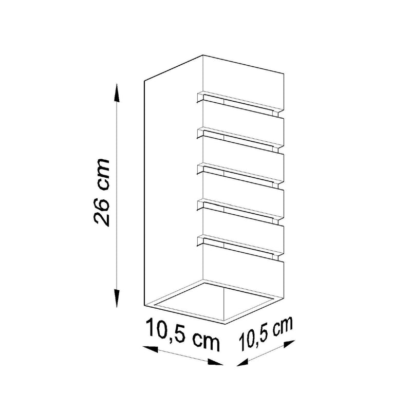 Dimensions Applique murale Samir céramique blanche E27