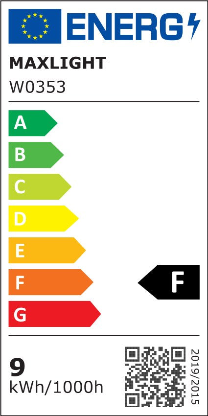 Étiquette énergie classe F de l'applique Signature ø 35 cm
