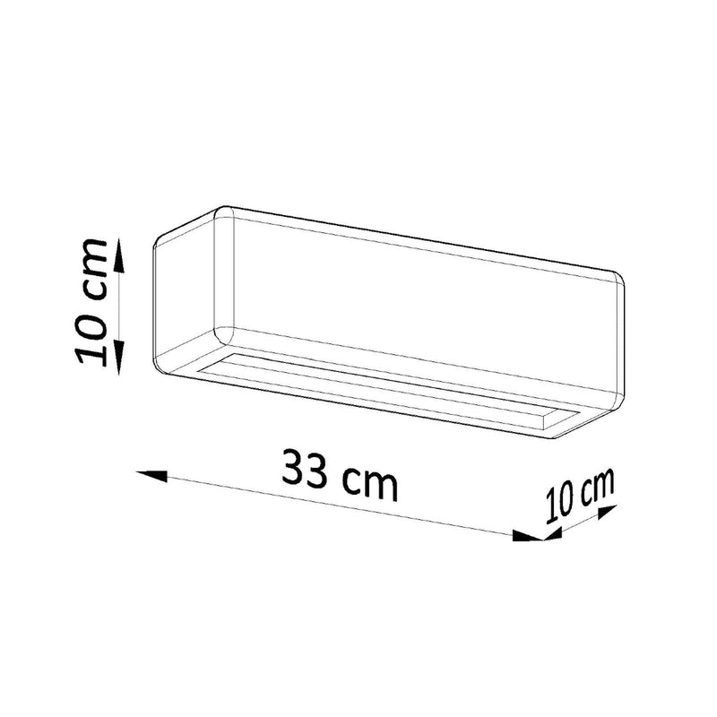 Dimensions Applique murale Subani céramique blanche E27