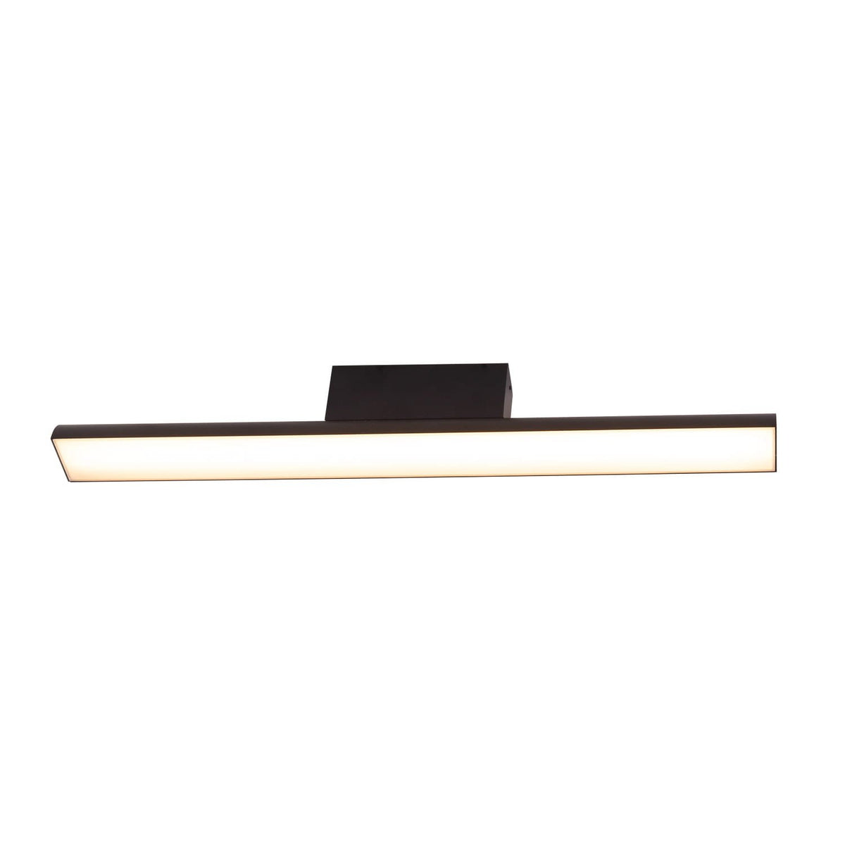 Applique murale Tampa 60 cm vue de face avec sa ligne de lumière continue sous le profil noir