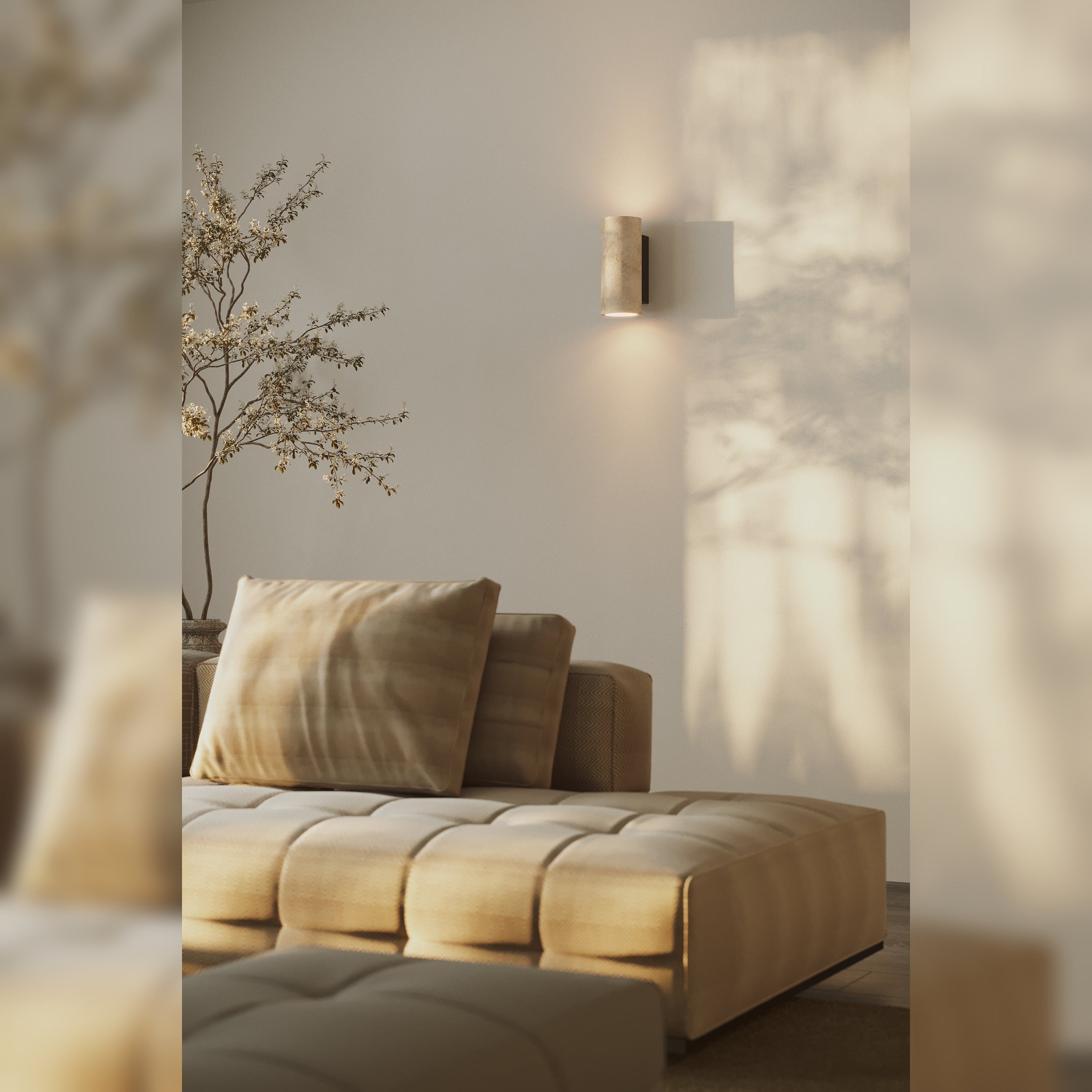 Applique murale Tek travertin crème GU10, vue 2