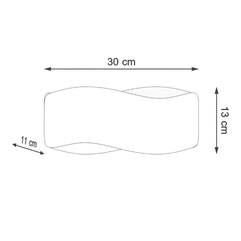 Dimensions Applique murale Tila 30 acier G9