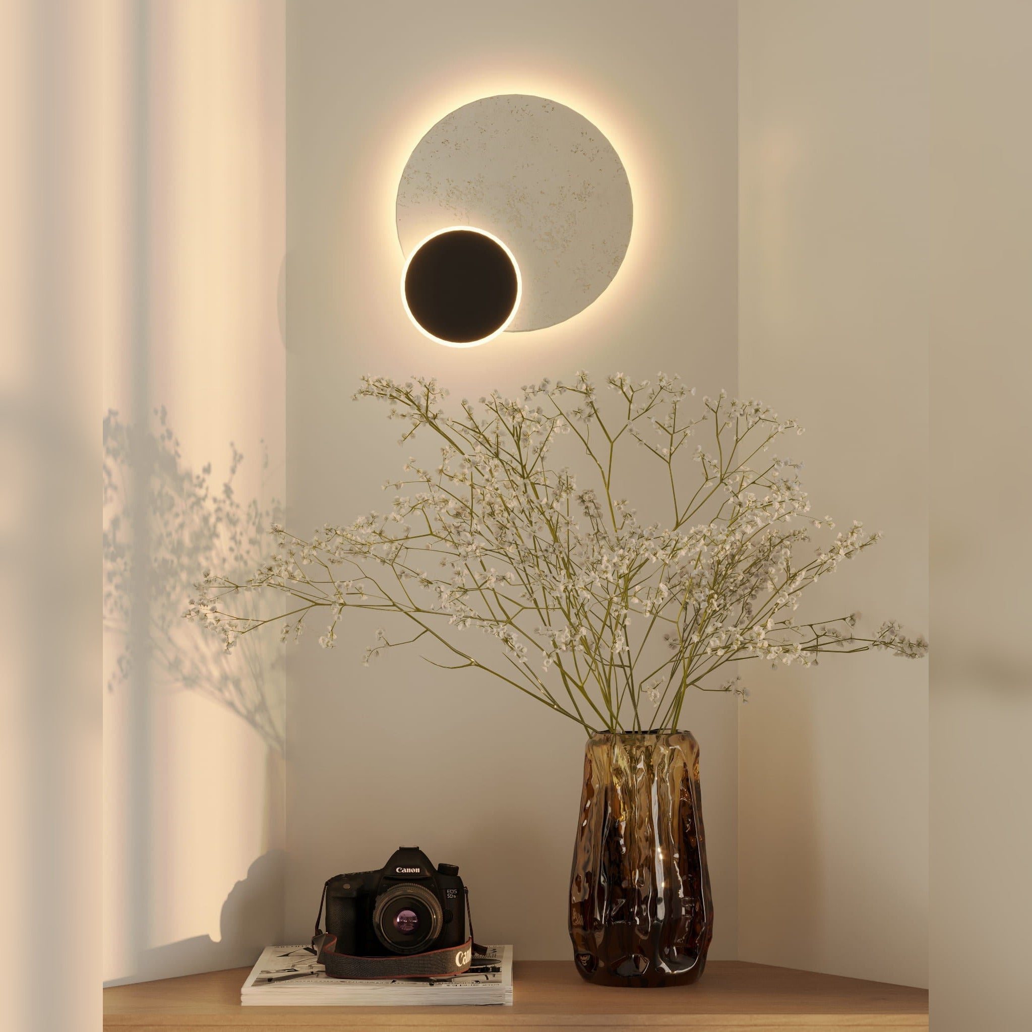 Applique murale Travertino 25 cm noire
