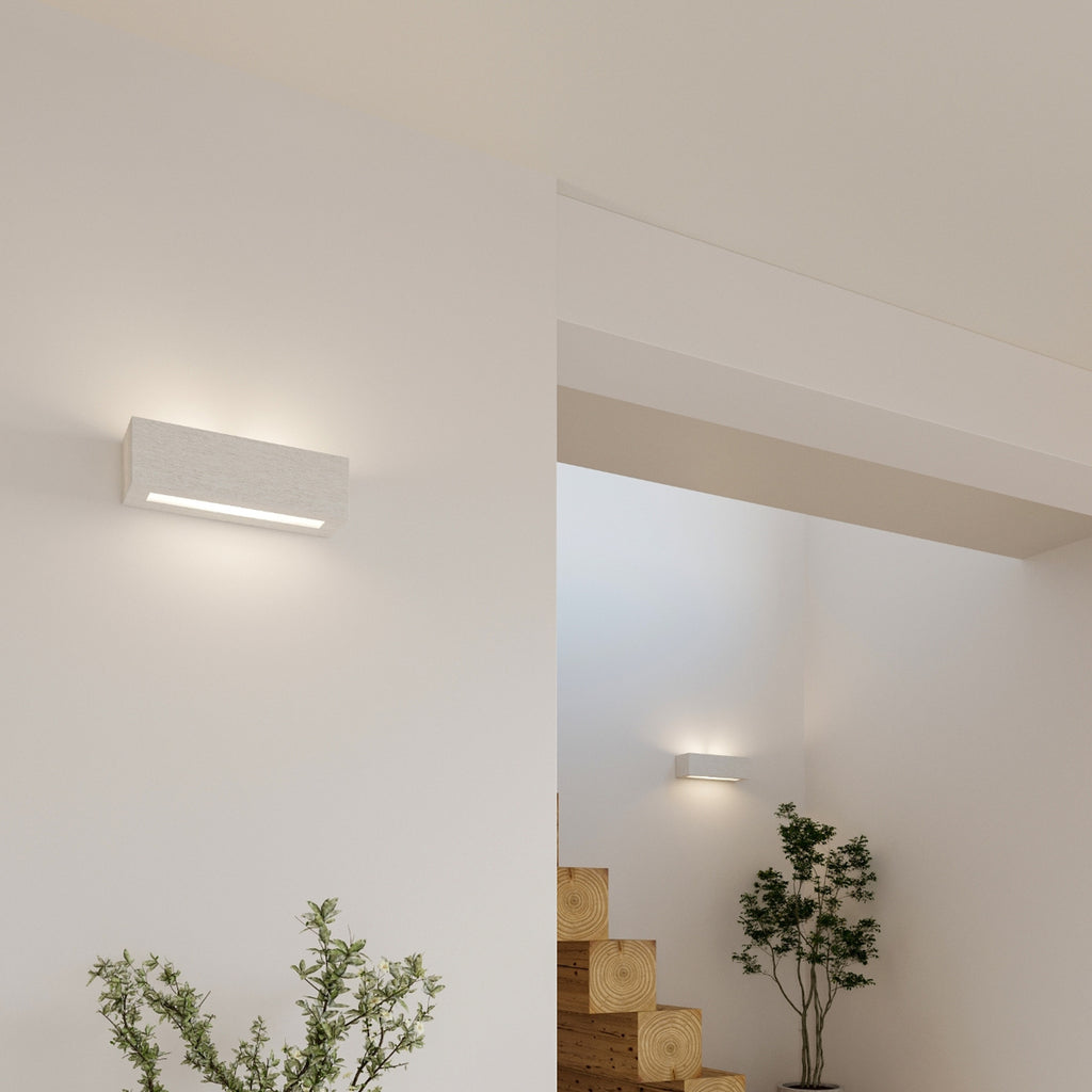 Applique murale Vega céramique blanche détail de la lumière