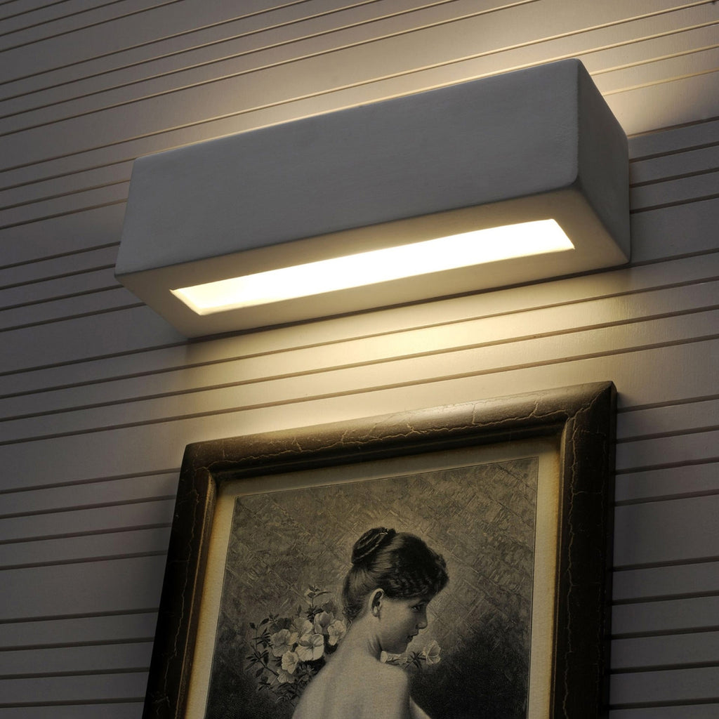 Applique murale Vega céramique blanche détail