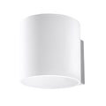 Applique murale Vici en verre opale blanc, forme cylindrique