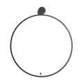 Applique murale Visual anneau LED 60 cm noir