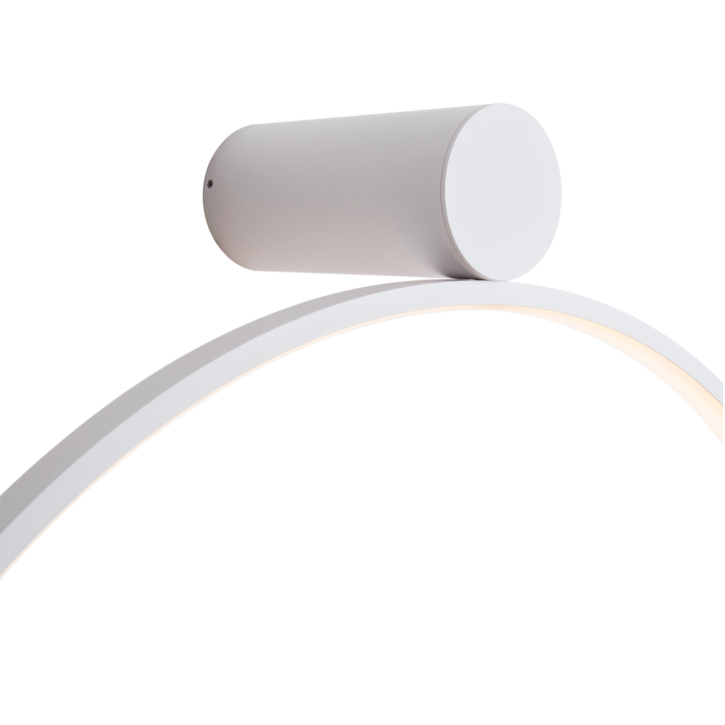 Applique murale Visual anneau LED blanc allumée