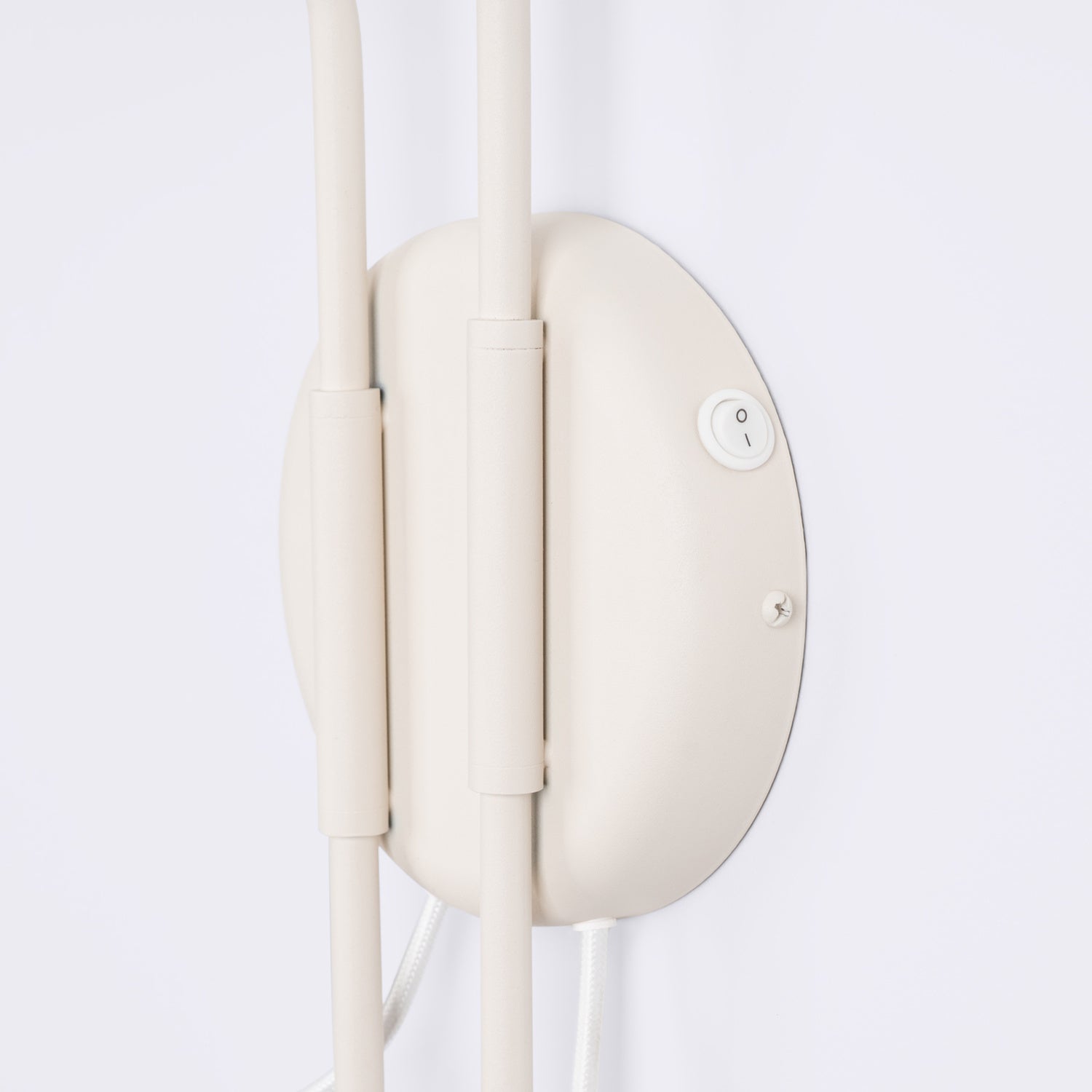 Applique Nox 2 cônes bras déporté acier beige E14, vue 7
