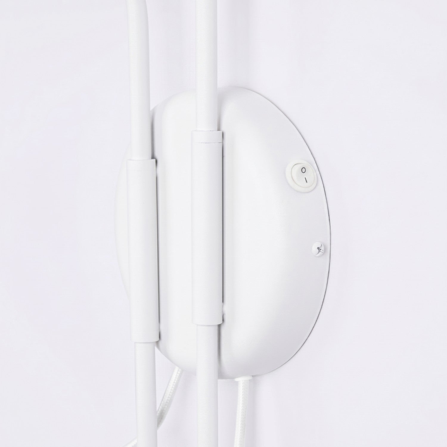 Applique Nox 2 cônes bras déporté acier blanc E14, vue 7