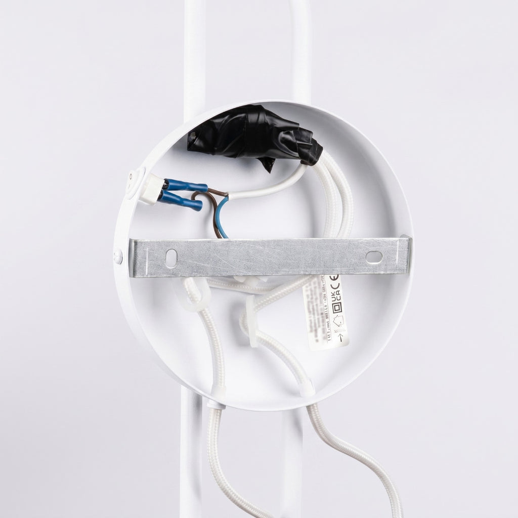 Applique Nox 2 cônes bras déporté acier blanc E14, vue 9