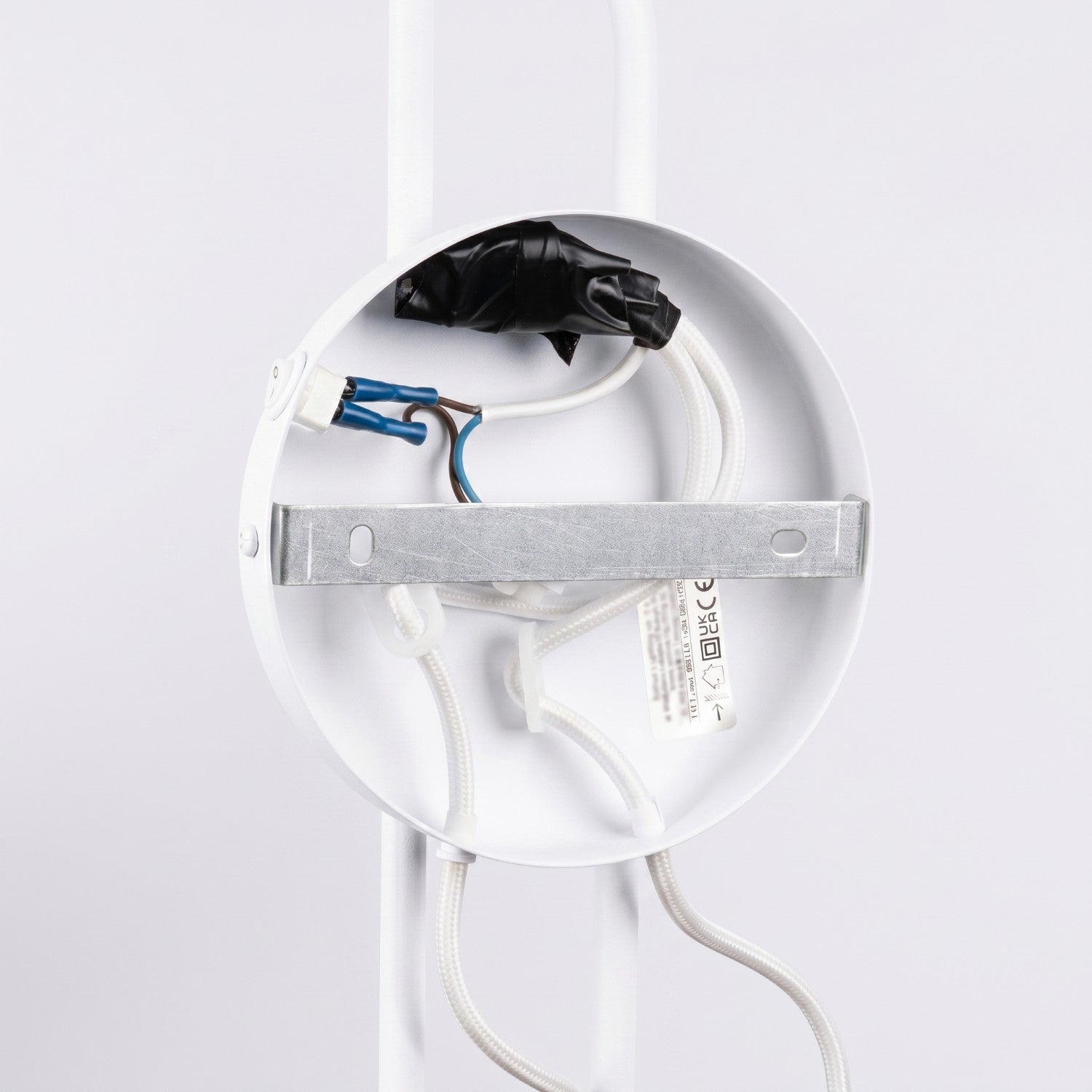 Applique Nox 2 cônes bras déporté acier blanc E14, vue 9