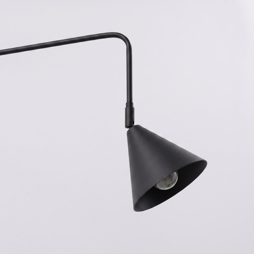 Applique Nox 2 cônes bras déporté acier noir E14, vue 5
