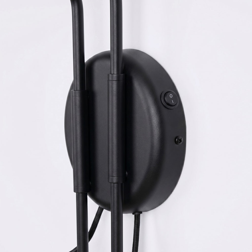 Applique Nox 2 cônes bras déporté acier noir E14, vue 7