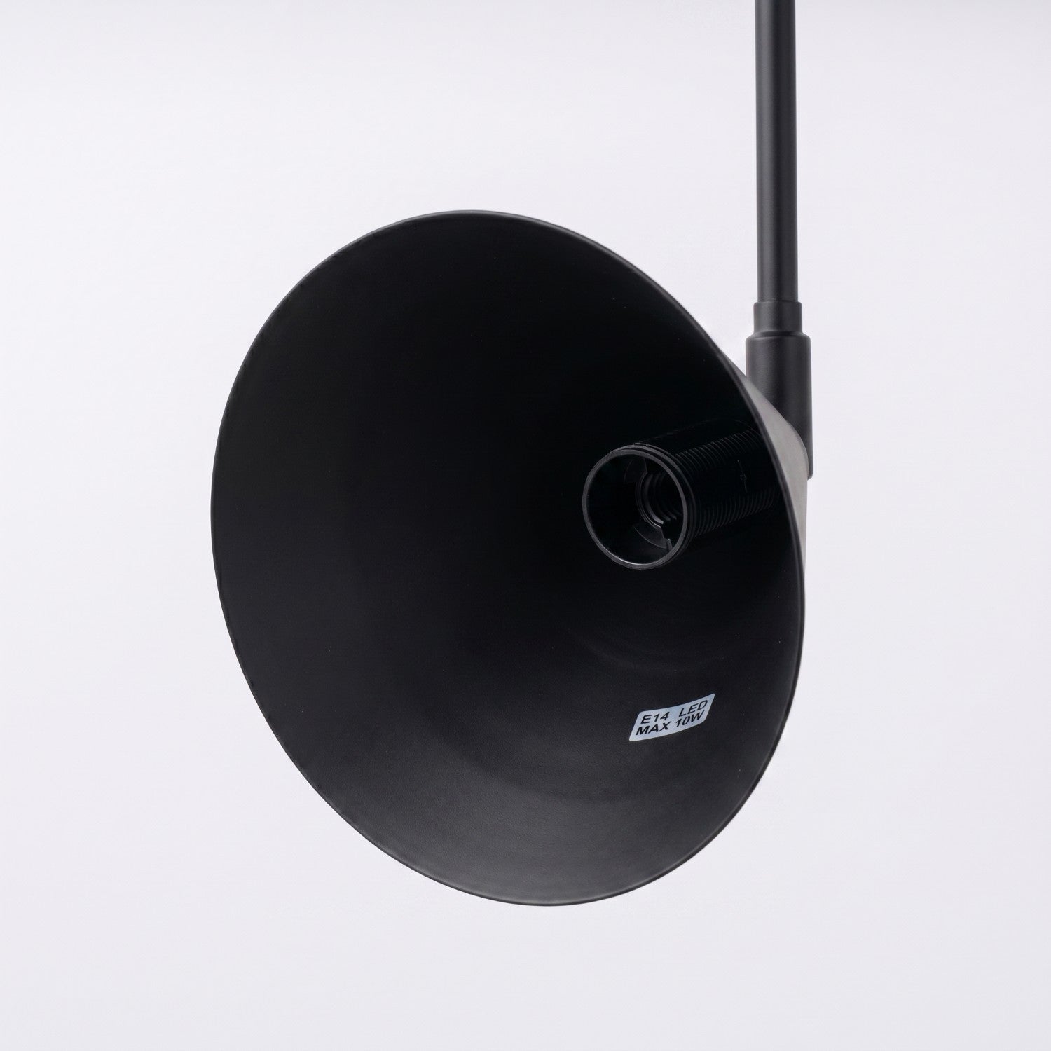 Applique Nox 2 cônes bras déporté acier noir E14, vue 8